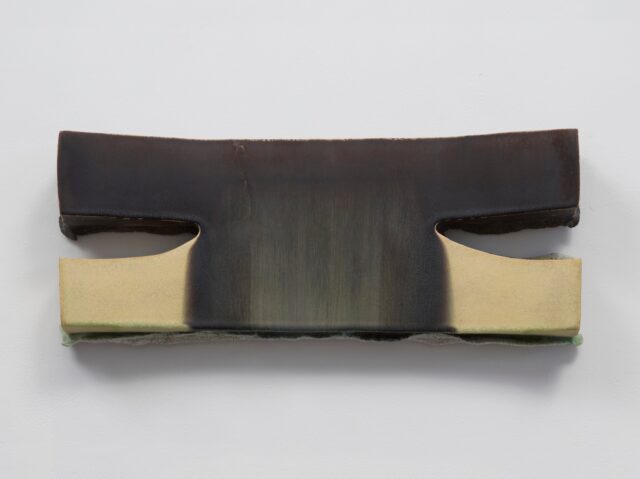 CrossLypka, "Holy Rancher", glazed ceramic, 9" × 22" × 3 ½", 2023 