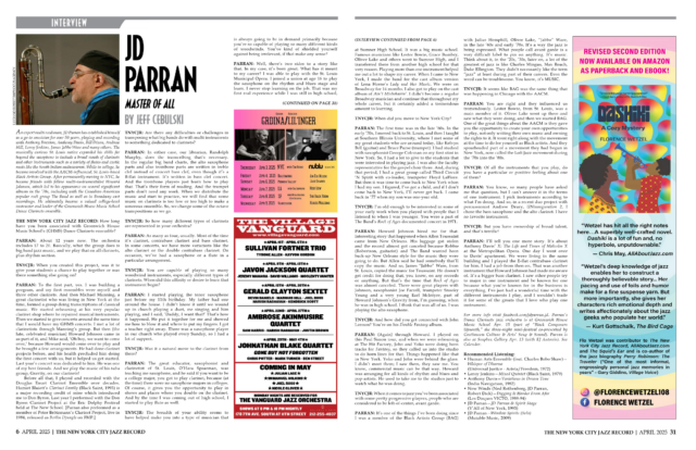 JD Parran Profile NYC Jazz Record